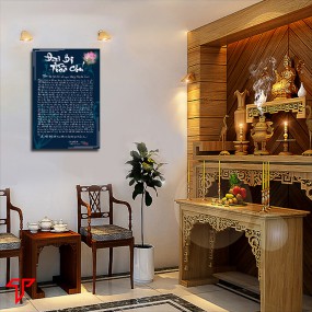Tranh thư pháp hình phật đại bị thần chú